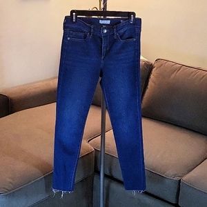 High-waisted skinny ankle denim